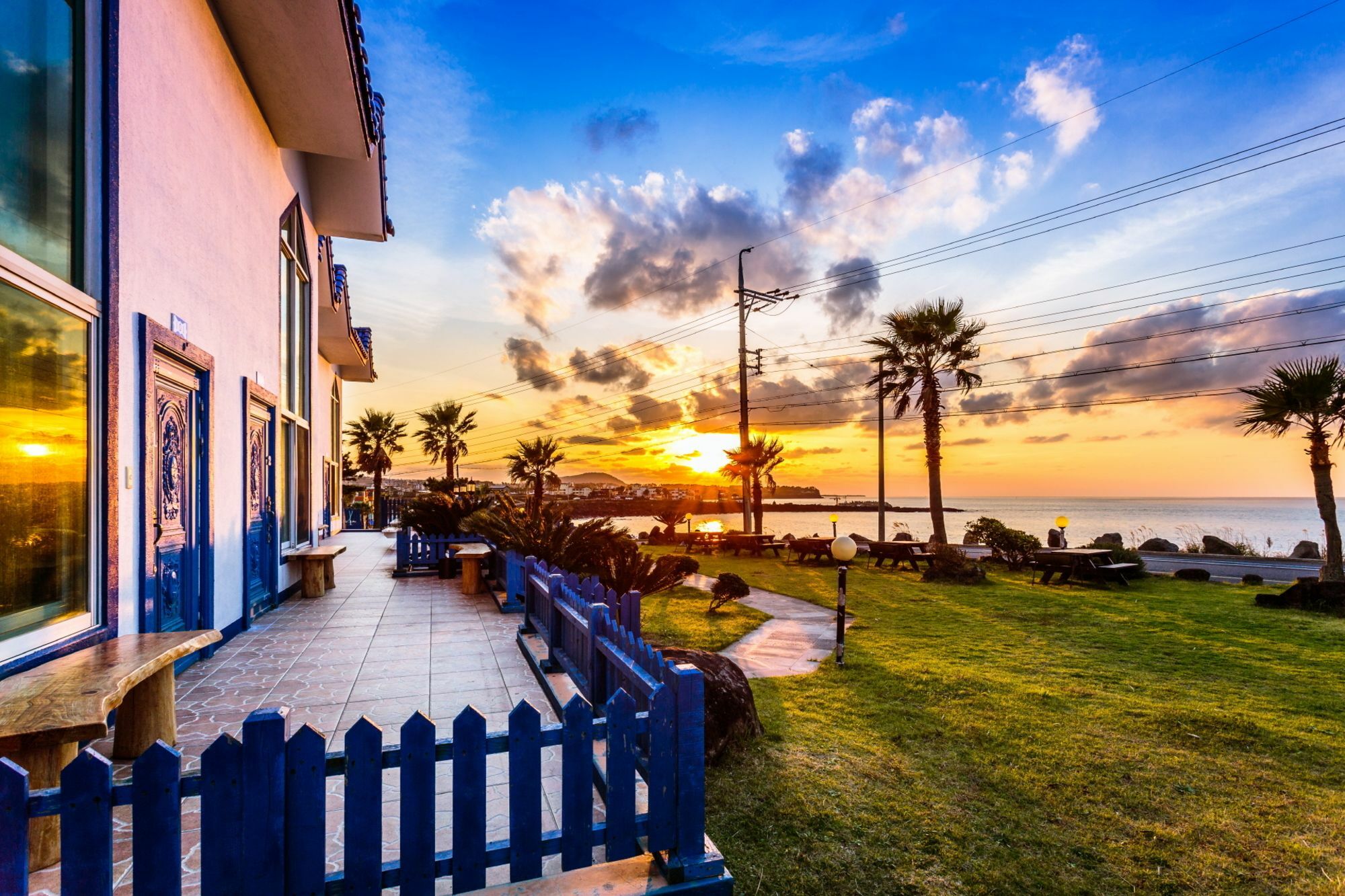 Santorini Pension Чеджудо Экстерьер фото
